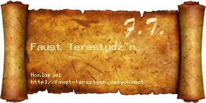 Faust Terestyén névjegykártya